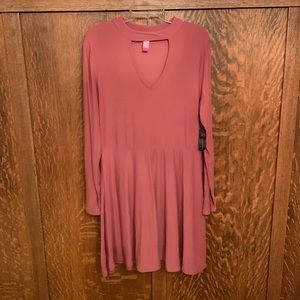 Mauve pink bodycon dress juniors XXXL /3X NWT
